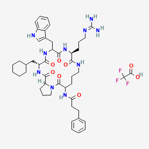 hydrocinnamoyl-DL-Orn(1)-Pro-D-Cha-DL-Trp-Arg-(1).TFA