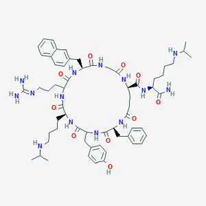 molecular formula C62H88N14O10 B8069209 N(1)Phe-DL-Tyr-Lys(iPr)-DL-Arg-2Nal-Gly-D-Glu(1)-Lys(iPr)-NH2 