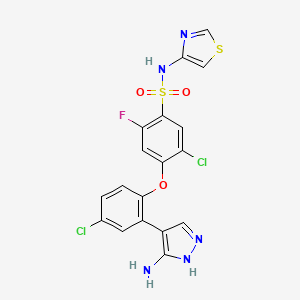 molecular formula C18H12Cl2FN5O3S2 B8069216 PF-05089771 CAS No. 1430806-03-3