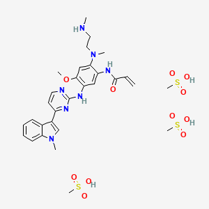 methanesulfonic acid;N-[4-methoxy-5-[[4-(1-methylindol-3-yl)pyrimidin-2-yl]amino]-2-[methyl-[2-(methylamino)ethyl]amino]phenyl]prop-2-enamide