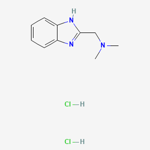 molecular formula C10H15Cl2N3 B8069565 1-(1H-benzimidazol-2-yl)-N,N-dimethylmethanamine;dihydrochloride 