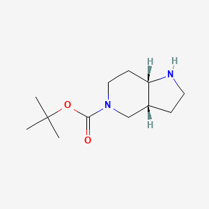 molecular formula C12H22N2O2 B8069583 tert-Butyl (3aR,7aS)-octahydro-5H-pyrrolo[3,2-c]pyridine-5-carboxylate 