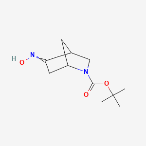 molecular formula C11H18N2O3 B8069593 (1S,4S,Z)-tert-butyl 5-(hydroxyimino)-2-azabicyclo[2.2.1]heptane-2-carboxylate 