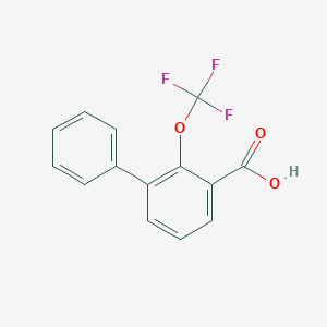 molecular formula C14H9F3O3 B8069594 2-(Trifluoromethoxy)-[1,1'-biphenyl]-3-carboxylic acid 