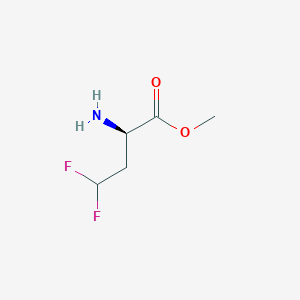 molecular formula C5H9F2NO2 B8069621 methyl (2R)-2-amino-4,4-difluorobutanoate 