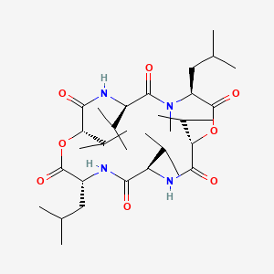 molecular formula C33H58N4O8 B8069820 N-Methylcyclo(L-Leu-L-Hmb-D-Val-D-Leu-L-Hmb-L-Val-) 