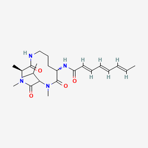molecular formula C23H36N4O4 B8069841 Unk-Orn(1)-DL-N(Me)Val-N(Me)Ala-(1) 