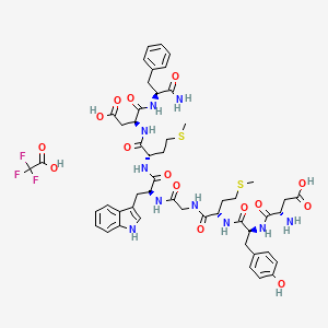 molecular formula C51H63F3N10O15S2 B8069915 Cholecystokinin Octapeptide, desulfated (TFA) 