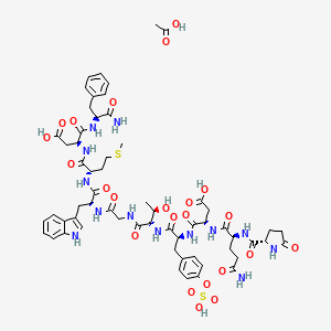 molecular formula C60H77N13O23S2 B8069920 Ceruletide Ammonium acetate 