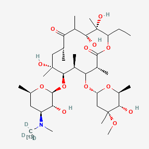 molecular formula C37H67NO13 B8070076 (3R,5S,6R,7R,9R,12R,13S)-14-ethyl-7,12,13-trihydroxy-4-[(2R,4R,5S,6S)-5-hydroxy-4-methoxy-4,6-dimethyloxan-2-yl]oxy-6-[(2S,3R,4S,6R)-3-hydroxy-6-methyl-4-[methyl(trideuterio(113C)methyl)amino]oxan-2-yl]oxy-3,5,7,9,11,13-hexamethyl-oxacyclotetradecane-2,10-dione 