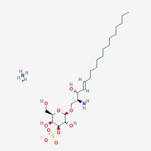 molecular formula C24H50N2O10S B8070085 (2S,3R,4E)-2-amino-3-hydroxy-4-octadecen-1-yl,beta-D-galactopyranoside,3-(hydrogensulfate),monoammoniumsalt 