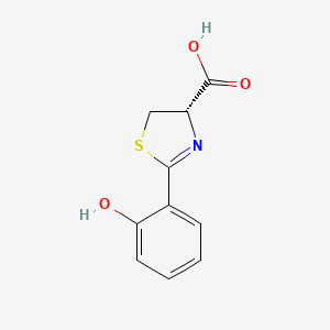 molecular formula C10H9NO3S B8070130 (4S)-2-(2-Hydroxyphenyl)-4,5-dihydro-1,3-thiazole-4-carboxylic acid 