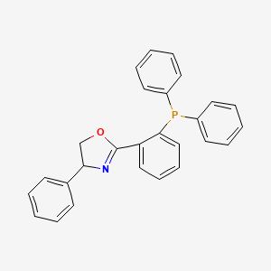 molecular formula C27H22NOP B8070239 Oxazole, 2-[2-(diphenylphosphino)phenyl]-4,5-dihydro-4-phenyl- CAS No. 189169-55-9