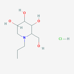 molecular formula C9H20ClNO4 B8070366 2-(Hydroxymethyl)-1-propylpiperidine-3,4,5-triol;hydrochloride 
