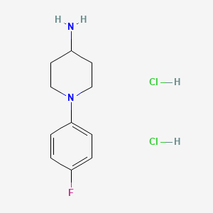 molecular formula C11H17Cl2FN2 B8070402 1-(4-Fluorophenyl)piperidin-4-amine dihydrochloride 