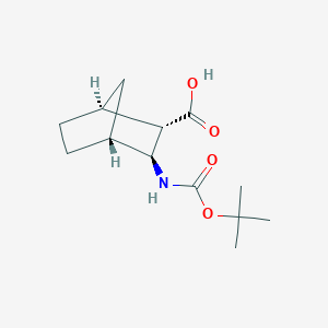 molecular formula C13H21NO4 B8070505 rac-(1R,2R,3R,4S)-3-{[(tert-butoxy)carbonyl]amino}bicyclo[2.2.1]heptane-2-carboxylic acid 