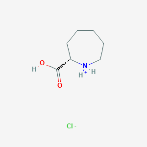 molecular formula C7H14ClNO2 B8070530 (2S)-azepan-1-ium-2-carboxylic acid;chloride 