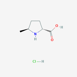 molecular formula C6H12ClNO2 B8070534 (2R,5S)-5-methylpyrrolidine-2-carboxylic acid hydrochloride 