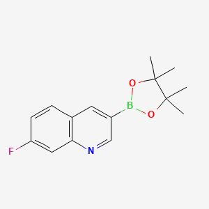 molecular formula C15H17BFNO2 B8070575 (7-Fluoroquinolin-3-YL)boronic acid pinacol ester 