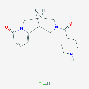 molecular formula C17H24ClN3O2 B8070583 (9S)-11-(Piperidine-4-carbonyl)-7,11-diazatricyclo[7.3.1.02,7]trideca-2,4-dien-6-one;hydrochloride 
