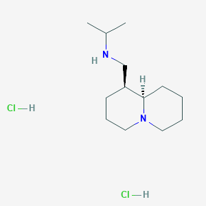 molecular formula C13H28Cl2N2 B8070590 N-[[(1S,9aR)-2,3,4,6,7,8,9,9a-octahydro-1H-quinolizin-1-yl]methyl]propan-2-amine;dihydrochloride 