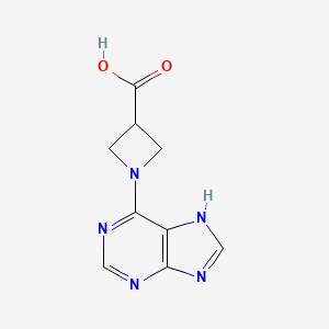 molecular formula C9H9N5O2 B8070596 1-(7H-purin-6-yl)azetidine-3-carboxylic acid 