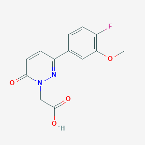 molecular formula C13H11FN2O4 B8070610 2-[3-(4-Fluoro-3-methoxyphenyl)-6-oxopyridazin-1-yl]acetic acid 