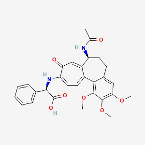 molecular formula C29H30N2O7 B8070613 (2R)-2-[[(7S)-7-acetamido-1,2,3-trimethoxy-9-oxo-6,7-dihydro-5H-benzo[a]heptalen-10-yl]amino]-2-phenylacetic acid 