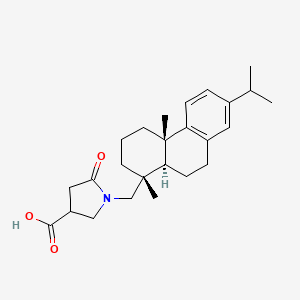 molecular formula C25H35NO3 B8070620 1-[[(1R,4aS,10aR)-1,4a-dimethyl-7-propan-2-yl-2,3,4,9,10,10a-hexahydrophenanthren-1-yl]methyl]-5-oxopyrrolidine-3-carboxylic acid 