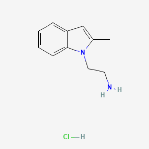 molecular formula C11H15ClN2 B8070633 2-(2-Methylindol-1-yl)ethanamine;hydrochloride 