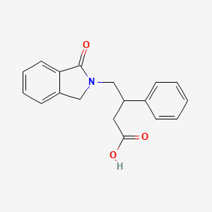 molecular formula C18H17NO3 B8070634 4-(3-oxo-1H-isoindol-2-yl)-3-phenylbutanoic acid 