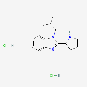 1-(2-Methylpropyl)-2-pyrrolidin-2-ylbenzimidazole;dihydrochloride