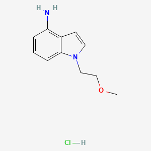 molecular formula C11H15ClN2O B8070687 1-(2-Methoxyethyl)indol-4-amine;hydrochloride 