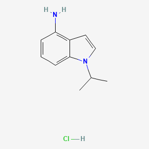 molecular formula C11H15ClN2 B8070692 1-Propan-2-ylindol-4-amine;hydrochloride 