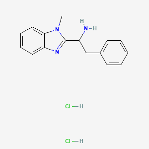 1-(1-Methylbenzimidazol-2-yl)-2-phenylethanamine;dihydrochloride
