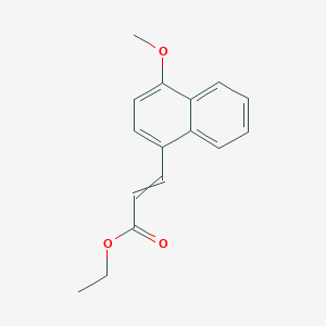 molecular formula C16H16O3 B8070717 Ethyl 3-(4-methoxynaphthalen-1-yl)prop-2-enoate 