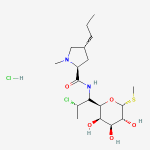 molecular formula C18H34Cl2N2O5S B8070730 (2S,4R)-N-[(2S)-2-chloro-1-[(2R,3R,4S,5R,6R)-3,4,5-trihydroxy-6-methylsulfanyloxan-2-yl]propyl]-1-methyl-4-propylpyrrolidine-2-carboxamide;hydrochloride 