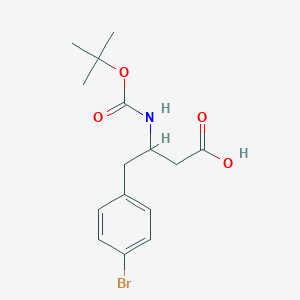 molecular formula C15H20BrNO4 B8070747 Boc-3-amino-4-(4-bromo-phenyl)-butyric acid 