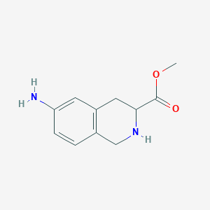 molecular formula C11H14N2O2 B8070758 Methyl 6-amino-1,2,3,4-tetrahydroisoquinoline-3-carboxylate 
