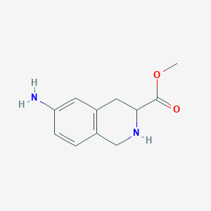 molecular formula C11H14N2O2 B8070758 甲基6-氨基-1,2,3,4-四氢异喹啉-3-羧酸 