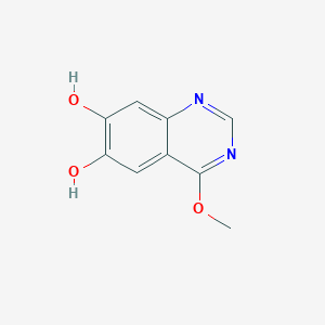 molecular formula C9H8N2O3 B8070772 4-Methoxyquinazoline-6,7-diol 