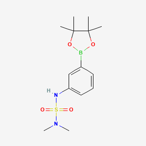 molecular formula C14H23BN2O4S B8070785 Dimethyl({[3-(tetramethyl-1,3,2-dioxaborolan-2-yl)phenyl]sulfamoyl})amine 