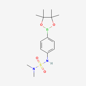 molecular formula C14H23BN2O4S B8070791 Dimethyl({[4-(tetramethyl-1,3,2-dioxaborolan-2-yl)phenyl]sulfamoyl})amine 
