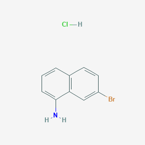 molecular formula C10H9BrClN B8070798 1-Naphthalenamine, 7-bromo-, hydrochloride 