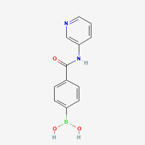 molecular formula C12H11BN2O3 B8070824 Boronic acid, [4-[(3-pyridinylamino)carbonyl]phenyl] 