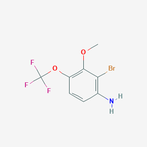 molecular formula C8H7BrF3NO2 B8070842 2-Bromo-3-methoxy-4-(trifluoromethoxy)aniline 