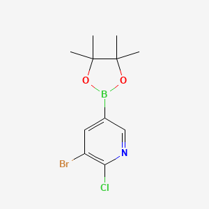 3-Bromo-2-chloro-5-(4,4,5,5-tetramethyl-1,3,2-dioxaborolan-2-YL)pyridine