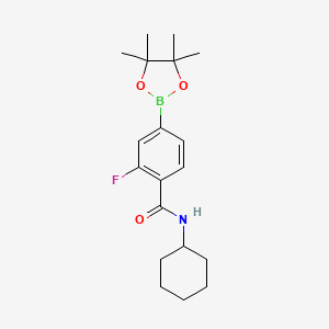 N-cyclohexyl-2-fluoro-4-(4,4,5,5-tetramethyl-1,3,2-dioxaborolan-2-yl)benzamide