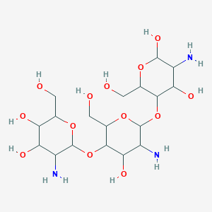 molecular formula C18H35N3O13 B8070871 5-Amino-6-[5-amino-6-[5-amino-4,6-dihydroxy-2-(hydroxymethyl)oxan-3-yl]oxy-4-hydroxy-2-(hydroxymethyl)oxan-3-yl]oxy-2-(hydroxymethyl)oxane-3,4-diol 