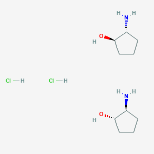 molecular formula C10H24Cl2N2O2 B8070892 (1S,2S)-2-aminocyclopentan-1-ol;(1R,2R)-2-aminocyclopentan-1-ol;dihydrochloride 